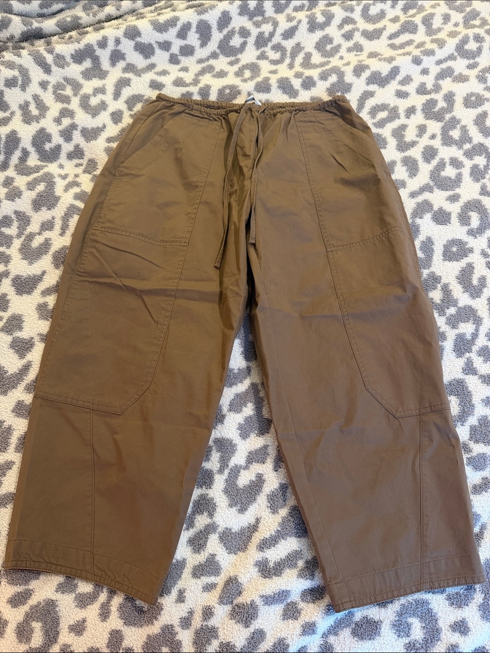 Banana Republic Brown Drawstring Barrel Pants